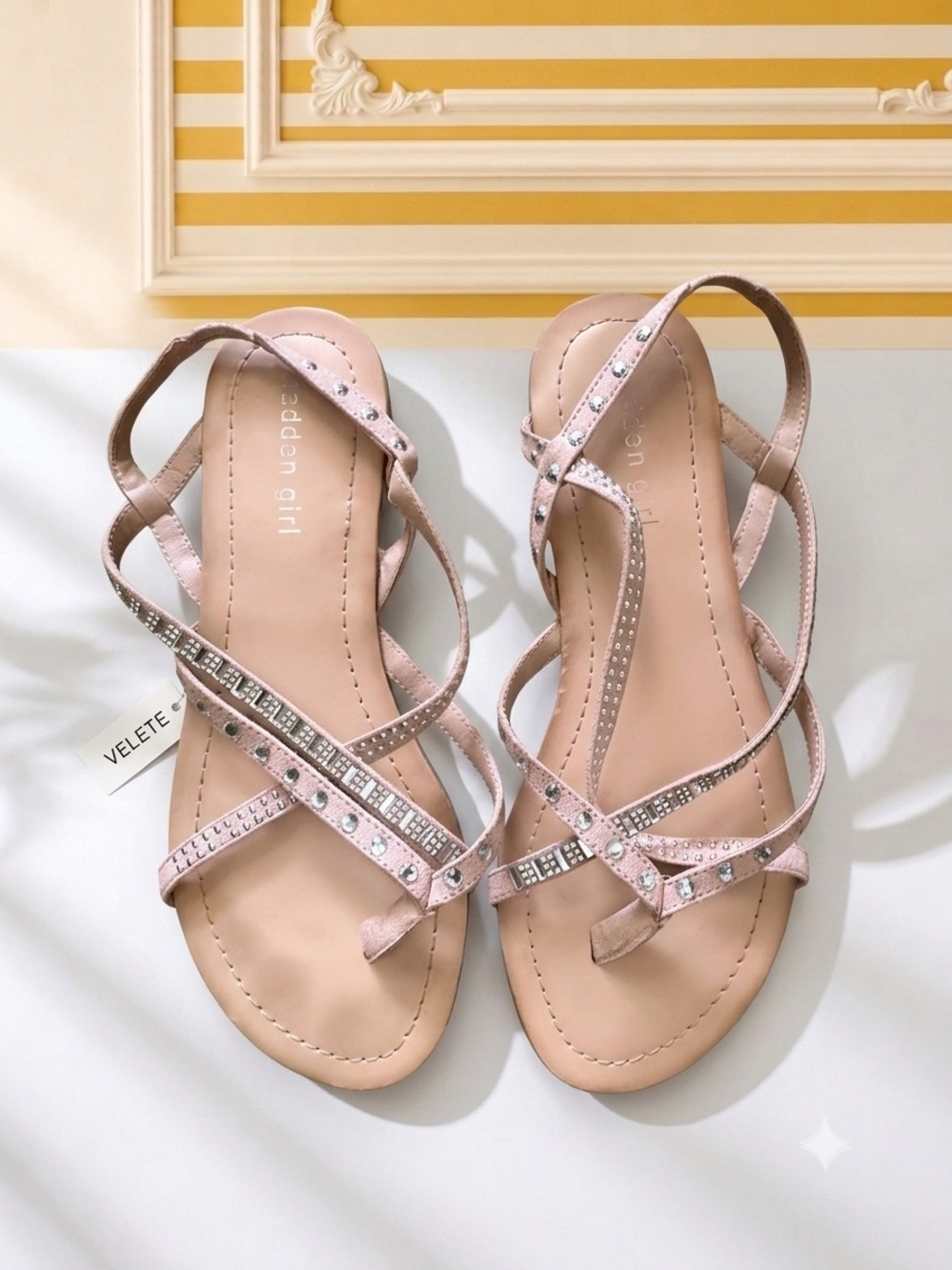 Madden Girl Strappy Embellished Women’s Sandals - Silver